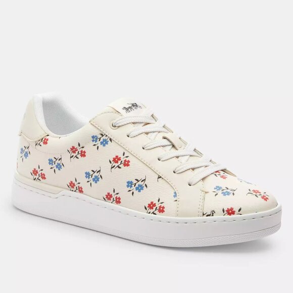 🌸 Coach Clip Low Top Sneaker With Floral Print - Picture 1 of 10